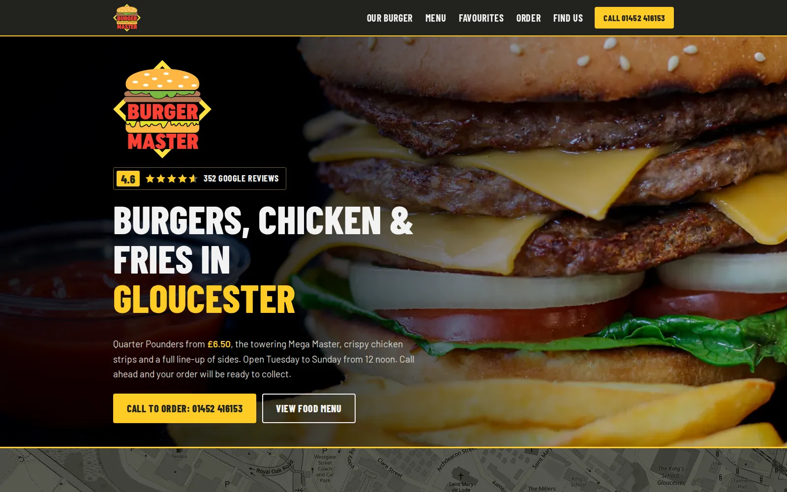 Burger Master website